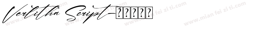 Verlitha Script字体转换
